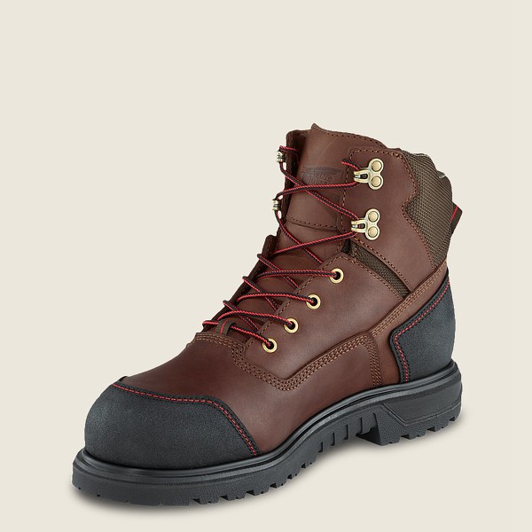 Red Wing Work Boots Brnr Xp - 6-inch Waterproof Soft Toe - Brown/Black - Mens RJL435291